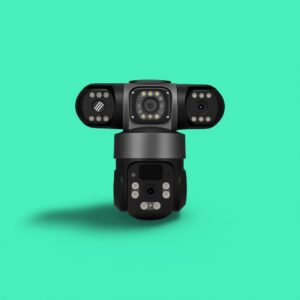 Triple lens PTZ solar camera
